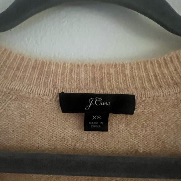 J. Crew Tan Merino Wool Alpaca Blend Cozy Longline Sweater XS - Picture 6 of 9